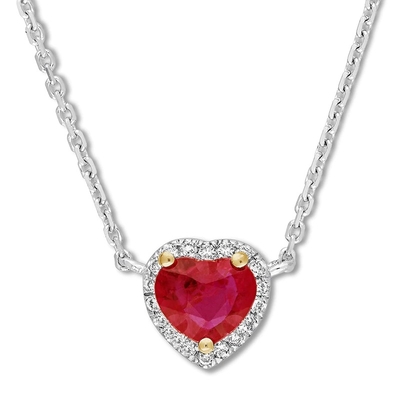 প্রাকৃতিক গারনেট নেকলেস 1/20 ct tw ডায়মন্ড সহ 925 স্টার্লিং সিলভার