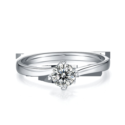 9K সোনার গয়না মিনিমালিস্ট ডিজাইনের Moissanite 925 সিলভার রিং