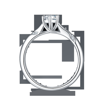 পাইকারি Moissanite গয়না 925 স্টার্লিং সিলভার কাস্টম Moissanite রিং এনগেজমেন্ট