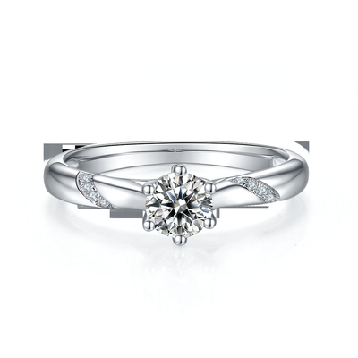 পাইকারি Moissanite গয়না 925 স্টার্লিং সিলভার কাস্টম Moissanite রিং এনগেজমেন্ট