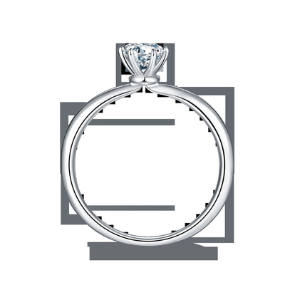 পাইকারি Moissanite গয়না 925 স্টার্লিং সিলভার বিবাহের বাগদান Moissanite ডায়মন্ড রিং