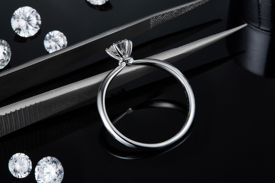 পাইকারি Moissanite গয়না 925 স্টার্লিং সিলভার বিবাহের বাগদান Moissanite ডায়মন্ড রিং