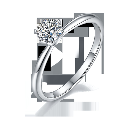 পাইকারি Moissanite গয়না 925 স্টার্লিং সিলভার বিবাহের বাগদান Moissanite ডায়মন্ড রিং