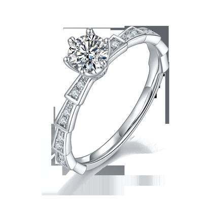 সাদা Moissanite অনন্য Sytle এবং নীলকান্তমণি Platineve হীরা গয়না মহিলাদের রিং