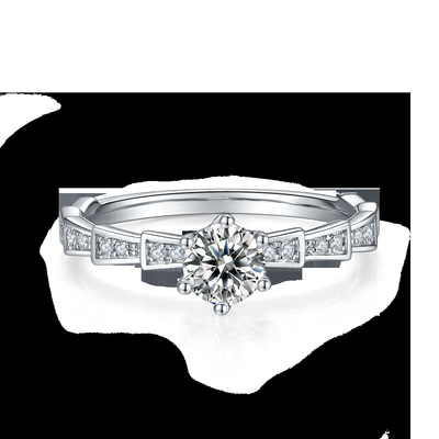 সাদা Moissanite অনন্য Sytle এবং নীলকান্তমণি Platineve হীরা গয়না মহিলাদের রিং