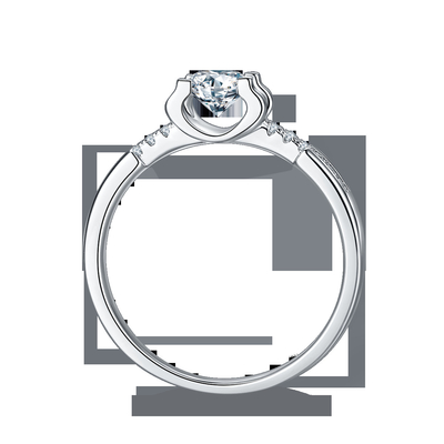 মহিলাদের জন্য সাদা Moissanite মিনিমালিস্ট কাস্টম Sytle Cz বিবাহের আংটি