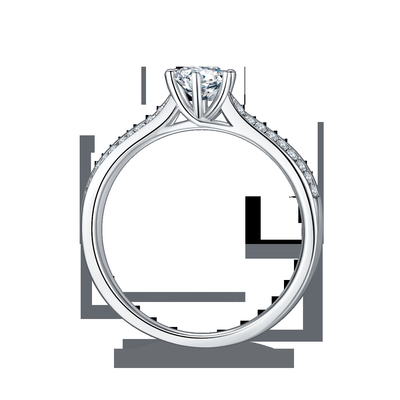 মিনিমালিস্ট ডিজাইনের 9K সোনার গয়না, Moissanite 925 সিলভার রিং সেট