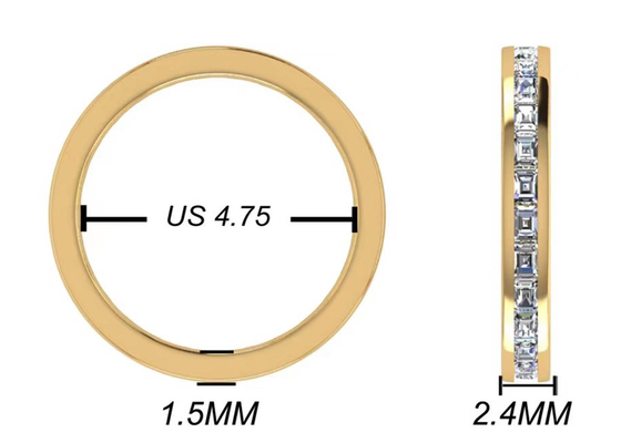 উপহারের জন্য 2.0×1.5MM OEM ODM সহ 27pcs ডায়মন্ড 18K রোজ গোল্ড রিং