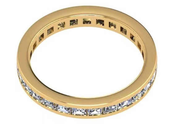 উপহারের জন্য 2.0×1.5MM OEM ODM সহ 27pcs ডায়মন্ড 18K রোজ গোল্ড রিং