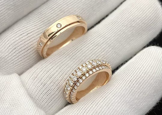OEM 2.84ct 18k হলুদ সোনার এনগেজমেন্ট রিং 32pcs 92pcs 3.20g ওজন