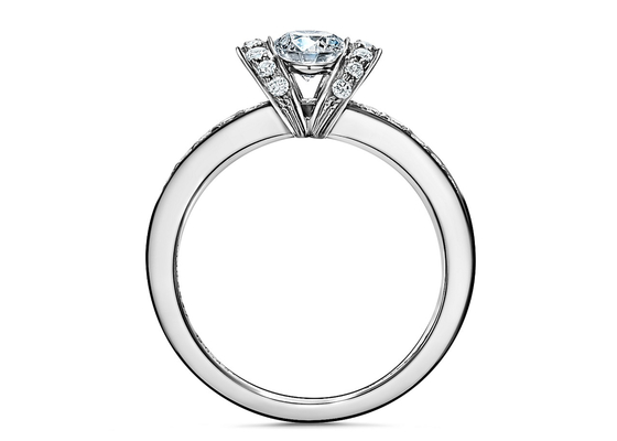 0.78ct এনগেজমেন্ট ওয়েডিং রিং সেট 14K সাদা সলিড গোল্ড রাউন্ড কাট 3MM