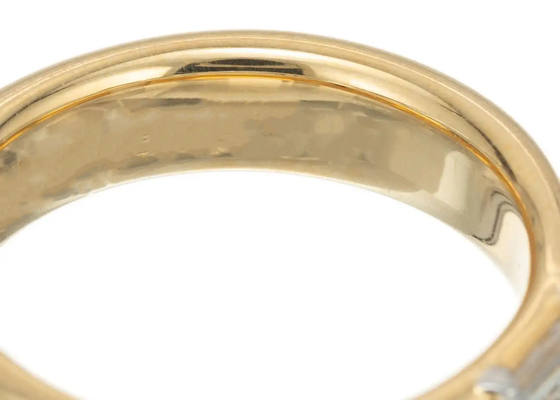 0.58ct 6x4MM সলিটায়ার স্টোন 14K সলিড গোল্ড জুয়েলারি ডায়মন্ড ওয়েডিং রিং