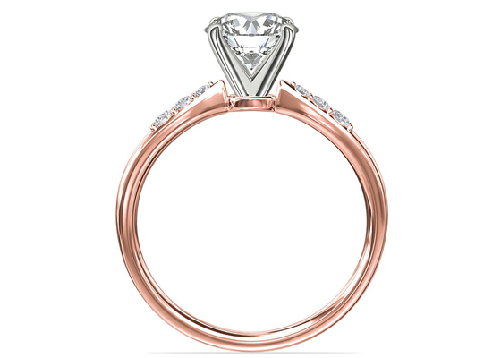 3.6ct রাউন্ড কাট ল্যাব ডায়মন্ড সহ ক্লো সেটিং 9K সিলভার রিং