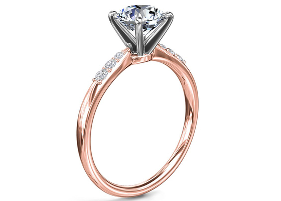3.6ct রাউন্ড কাট ল্যাব ডায়মন্ড সহ ক্লো সেটিং 9K সিলভার রিং